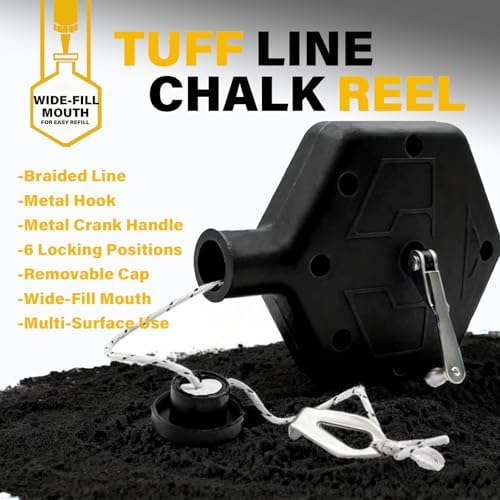 Heavy Duty Chalk Line-Black, Professional Construction Marking Tool, 100-Foot - Image 5