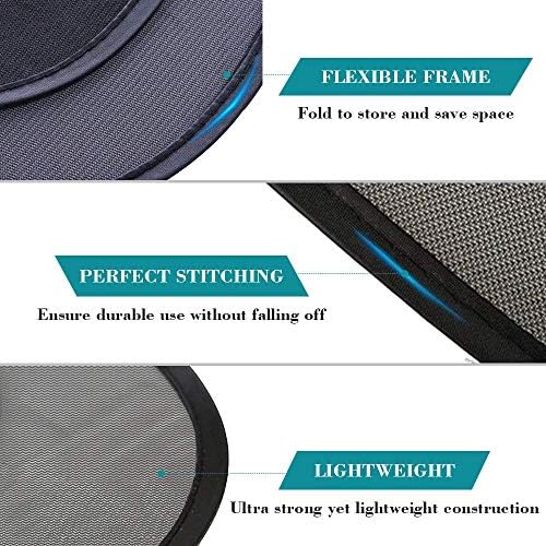 IC ICLOVER Car Sun Shade, Folding Auto Rear Window Sunshade, Suction Cups - Image 4