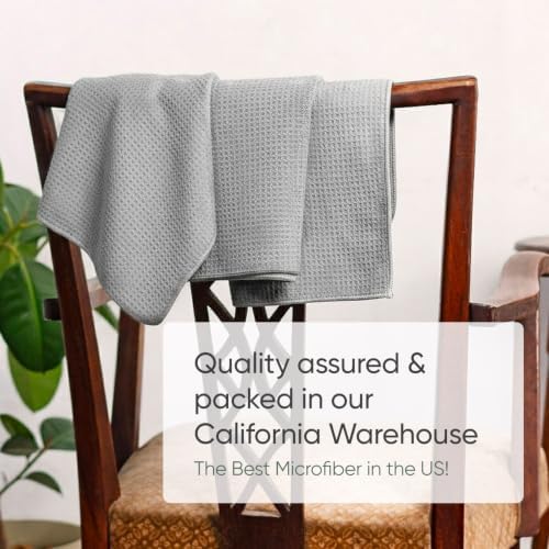 Kitchen Towels - Microfiber Waffle Weave Towels | Absorbent, No Lint, Commercial - Image 6