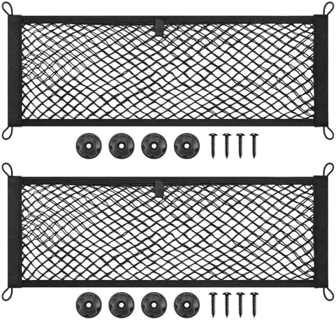 TOBWOLF Cargo Storage Net, 9.8x29.5in Elastic Mesh Trunk Organizer by TOBWOLF
