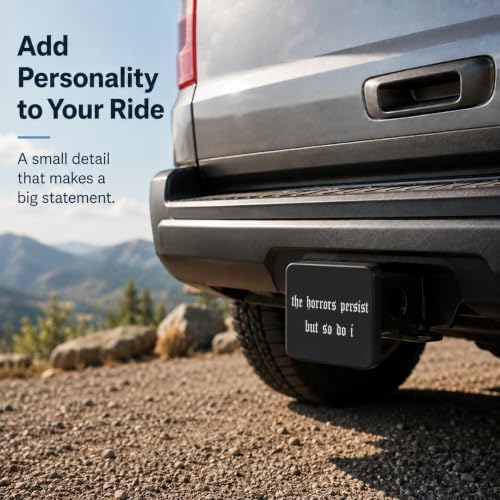 2 Inch The Horrors Persist But So Do I Trailer Hitch Cover, Funny Gothic Y2K - Image 7