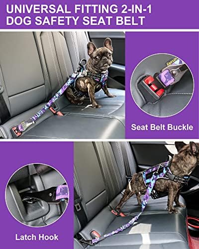 Hotsky Dog Seat Belt, Adjustable Safety Seatbelt 3-in-1 Car Harness - Image 6
