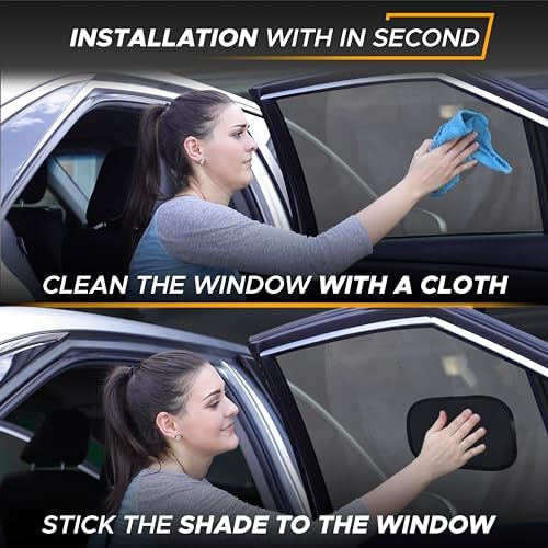 Econour Cling Sun Shade for Car Window and Windshield 4 Pack, Static Cling - Image 4