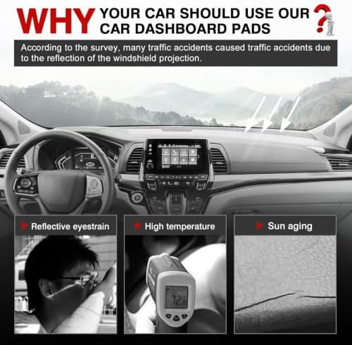 Autorder Dashboard Cover Mat for Honda Odyssey 2003-2026 Accessories Dash Cover - Image 2