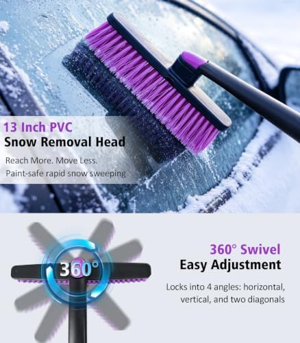 45" Extendable Snow Brush & Ice Scraper - Image 5