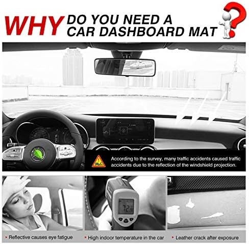 Cartist Suede Dash Mat for Mercedes Benz GLC 2016-2021 2022 Dash Cover Nonslip - Image 2