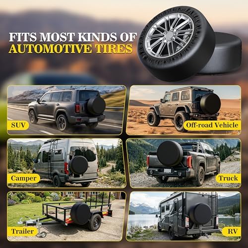 Moonet 24-26 inch Thickening Leather Spare Tire Cover Universal Fit - Image 3