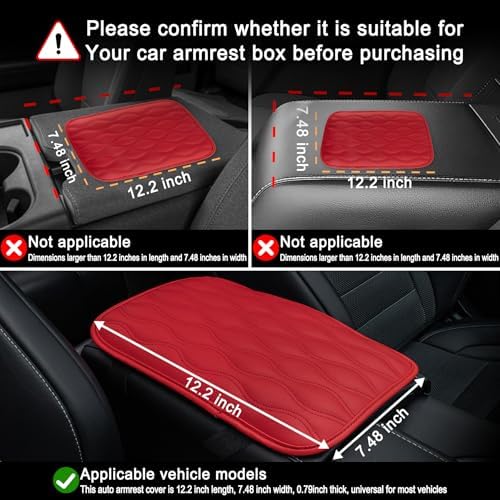 Amiss Auto Center Console Pad, Universal Waterproof Car Armrest Seat Box Cover - Image 6