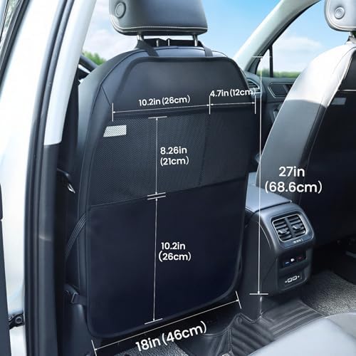 Viaviat Car Seat Protector Large Kick Mat 2 Pack Durable Water Resistant Auto - Image 3
