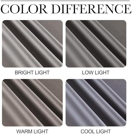 NICETOWN Chrome Gray Room Darkening Curtains - Image 5