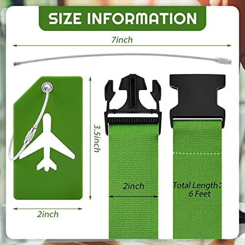 Weewooday 8 Pcs Luggage Straps Suitcase Tags Set - Image 2