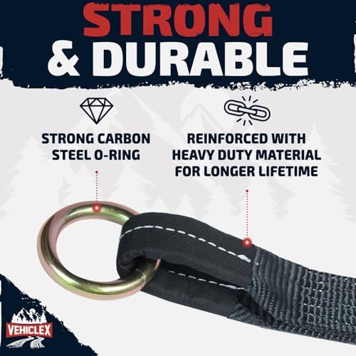 Vehiclex 2" x 10' Lasso Wheel Tie Down Straps - Image 4