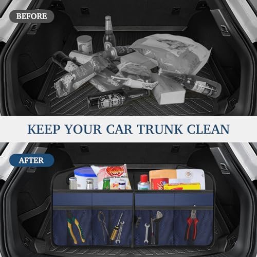 Femuar Car Trunk Organizer, Collapsible, Waterproof, 5 Compartments, Rectangular - Image 5