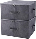 2Pcs Fabric Folding Washable Wardrobe Clothes Storage Baskets by iwillCREATEPRO