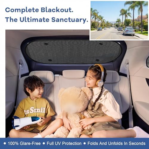 Car Rear Window Sunshade, Foldable Auto Back Window Sun Shade Cover - Image 5