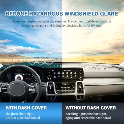 FIILINES Dash Cover Fit for 2021 2022 2023 Kia Sorento, Dashboard Mat for - Image 6
