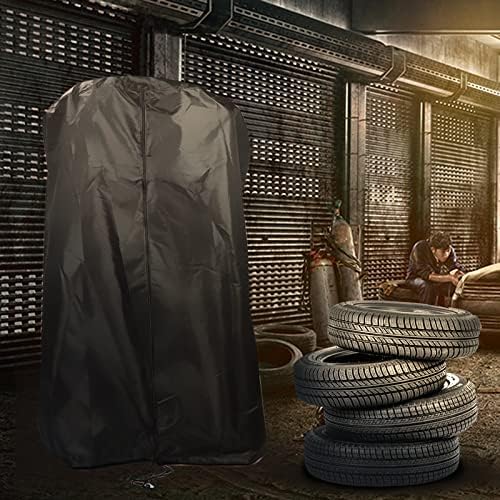 J&C Tire Cover Black 420D Tire Storage Bag Waterproof Spare Tire Bag Tote - Image 5