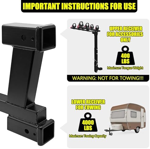 KAIRAY Trailer Dual Hitch Extender Adapter - Image 7