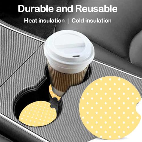 Ceramic Car Coasters – Absorbent Car Cup Holder Coaster Set - Image 2