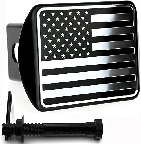 USA 2" American Flag Stainless Steel Trailer Hitch Cover - Image 2