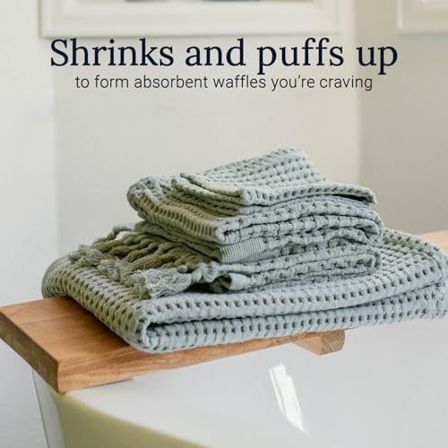 GILDEN TREE Waffle Towel Set Quick Dry Thin | 2 Bath Towels | 2 Hand Towels | 2 - Image 3