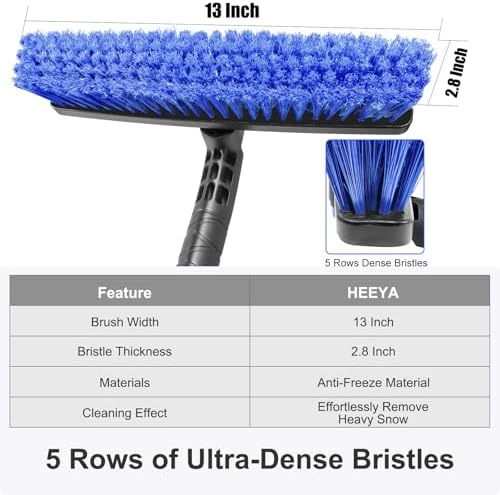 HEEYA 48 Inch Long Snow Brush for SUV, Ice Scraper and Brush - Image 4
