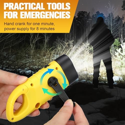 Leelosp 2 Pcs Hand Crank Solar Flashlight Emergency LED - Image 5