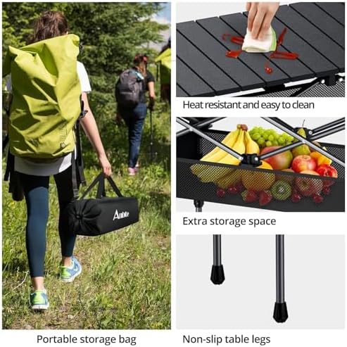 Anbte 3ft Aluminum Roll Top Folding Camping Table - Image 5