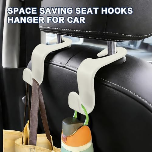 4PCS Car Seat Headrest Hooks, Car Purse Hook, Seat Back Organizer Storage - Image 3