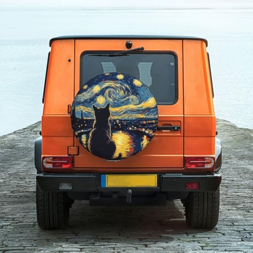 Cat Spare Tire Cover Waterproof Wheel Cover 15 Inch Universal Fit - Image 2