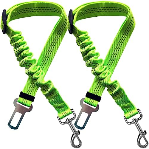 2 Dog Car Harness Seatbelt Seat Belt Leash Travel Accessories Bungee Anti Shock by Yiaizhuo