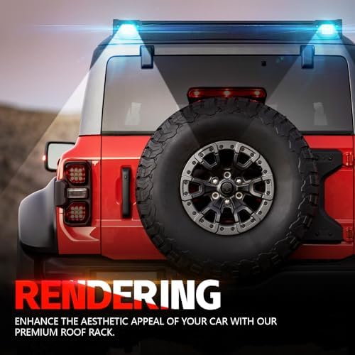 YZONA Bronco Half Short Roof Rack Rear Cargo Basket - Image 4
