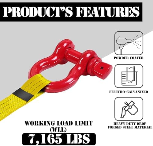 5/8" D Ring Shackle with 3/4" Screw Pin, 3.25T Working Load Limit / 19.5T - Image 2
