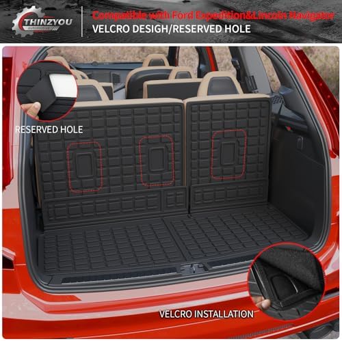 Trunk Mat & Backrest Mats for 2018-2024 Ford Expedition (No Max - Image 3