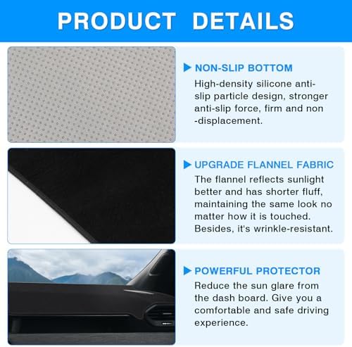 Autorder Dashboard Cover Mat for Honda Passport 2026 Accessories Dash Cover - Image 6