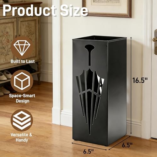 Square Metal Umbrella Stands, Umbrella Holder Rack - Image 2