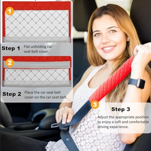 5 Pack Soft Comfort Car Seatbelt Cover Protector Pads Strap - Image 4
