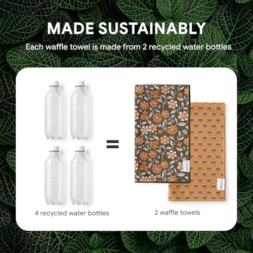 RECYCO Waffle Kitchen Towel Set of 2 - Image 5