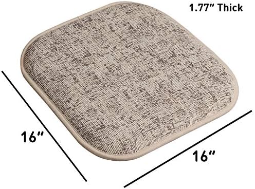 Sweet Home Collection Chair Cushion Memory Foam Pads Honeycomb Pattern Slip Non - Image 4