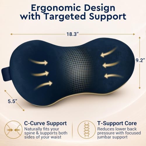 Lumbar Support Pillow for Office Chair, Lower Back Pillow - Image 3