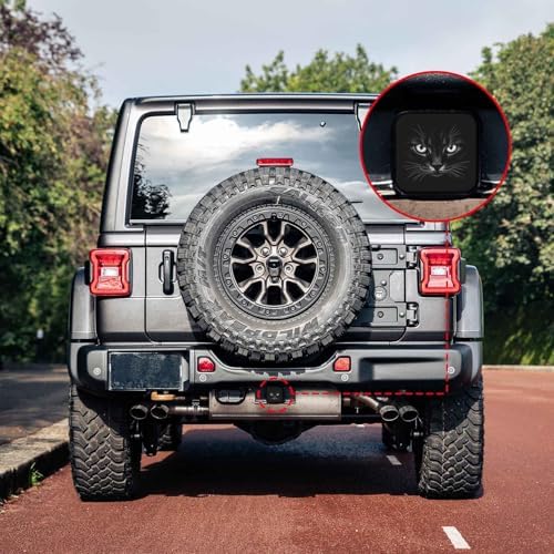 2 Inch Black Cat Trailer Hitch Cover Rubber Receiver Tube Plug Cap, Tow Hitch - Image 6