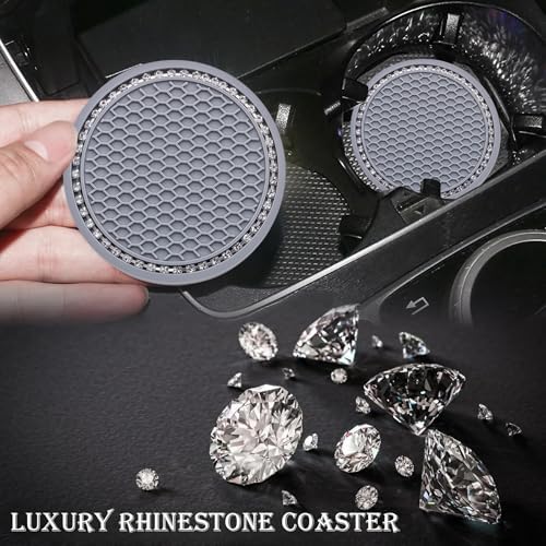 4PCS Bling Cup Holder Coaster, 2.75 Inch Auto Car Cup Holder Insert Coasters - Image 6