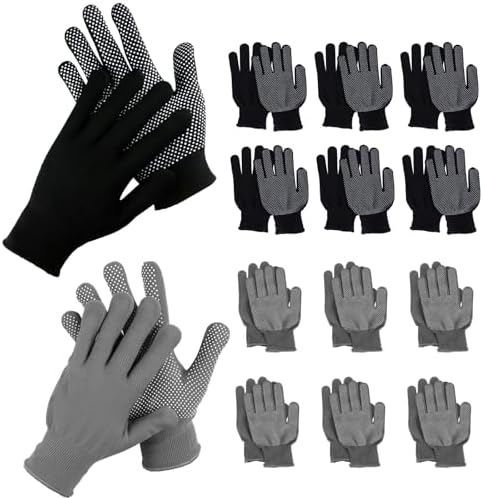 14 Pair Work Gloves with Grip Gloves by HexinYigjly