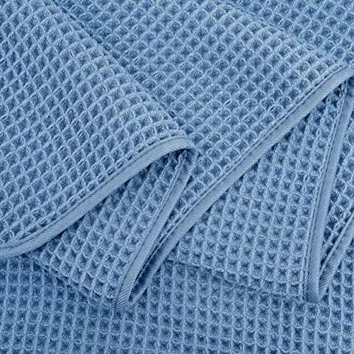 POLYTE 430 GSM Poly Blend Microfiber Waffle Bath Sheet XL Set, 35x70 in - Image 6