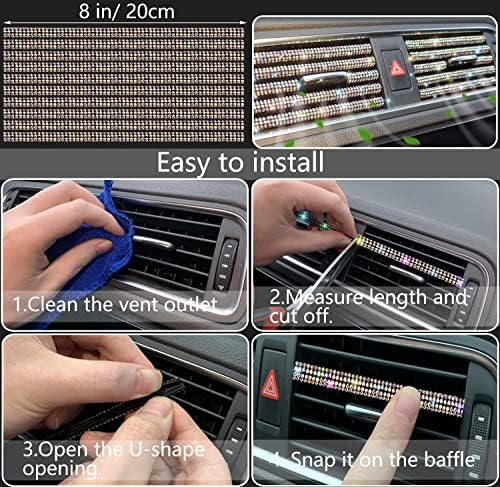 NBTEPEM 27 PCs Multicolor Bling Car Accessories Set - Image 5