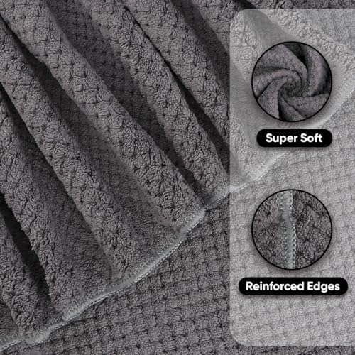 HOMEXCEL Bath Towels 2PK, Microfiber Ultra Soft Bathroom Towel, 27x54 in - Image 4
