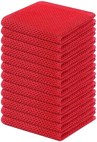 Kitinjoy 100% Cotton Waffle 12-Pack Kitchen Towels by Kitinjoy