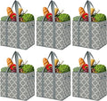 Reusable Grocery Bags 6-Pack Foldable Washable Large Storage Basket by WiseLife