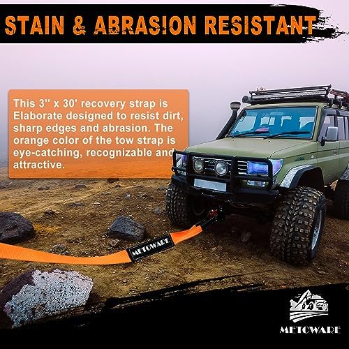 METOWARE Heavy Duty Tow Strap Offroad Recovery Kit - Image 3