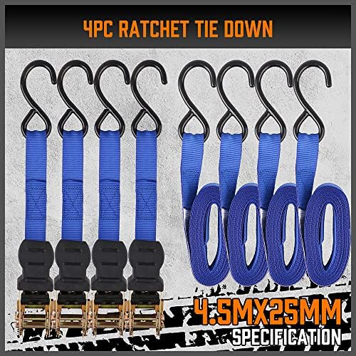 HORUSDY Ratchet Straps, 200 LB Break Strength, Appliances, Lawn Equipment - Image 4